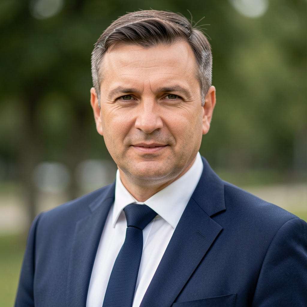 Portret novinara Marka Blaževića, srednje dobi, u urednoj košulji, s naočalama i neutralnim izrazom lica