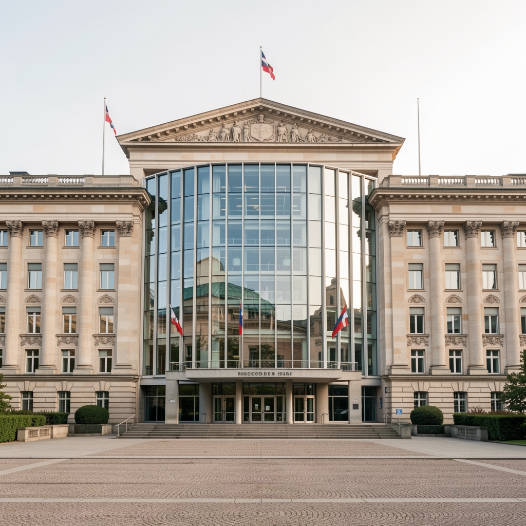 Njemački Bundestag izvana, moderno staklo i čelik u kombinaciji s klasičnom arhitekturom